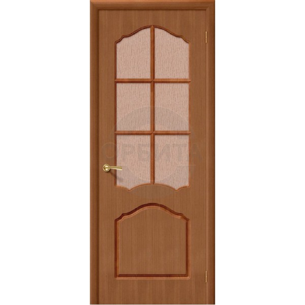 Дверь шпонированная межкомнатная остекленная Каролина (Т-03)