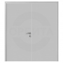 Дверь серая RAL7035 пластиковая двустворчатая KAPELLI-Classic Моноколор гладкий