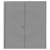 Дверь серая RAL7040 пластиковая двустворчатая KAPELLI-Classic Моноколор гладкий