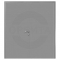 Дверь серая RAL7040 пластиковая двустворчатая KAPELLI-Classic Моноколор гладкий